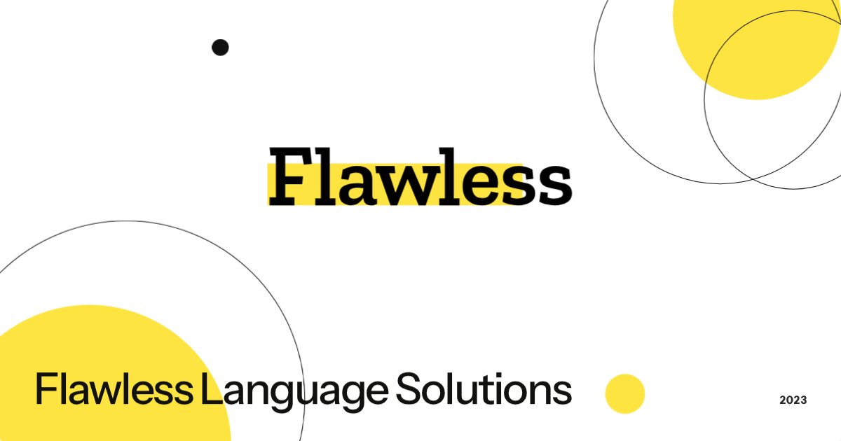 Flawless Language Solutions logo, designed by Basata Studio