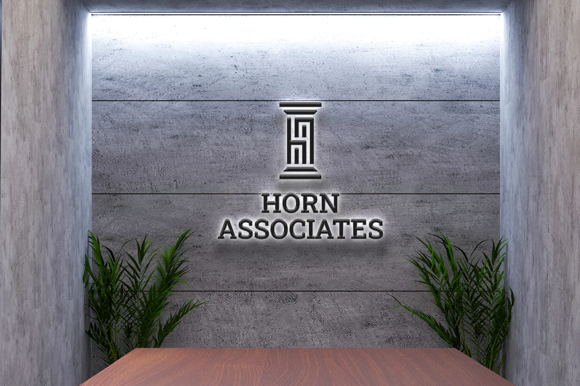 Horn Associates identity in use 02