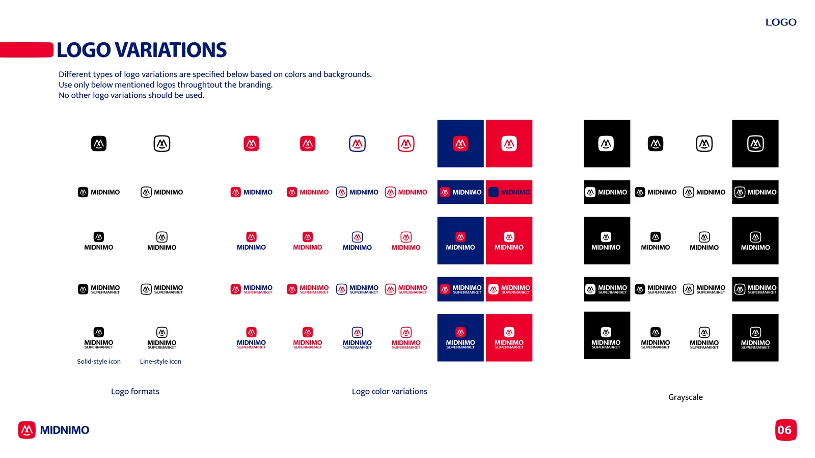 Logo variations sheet